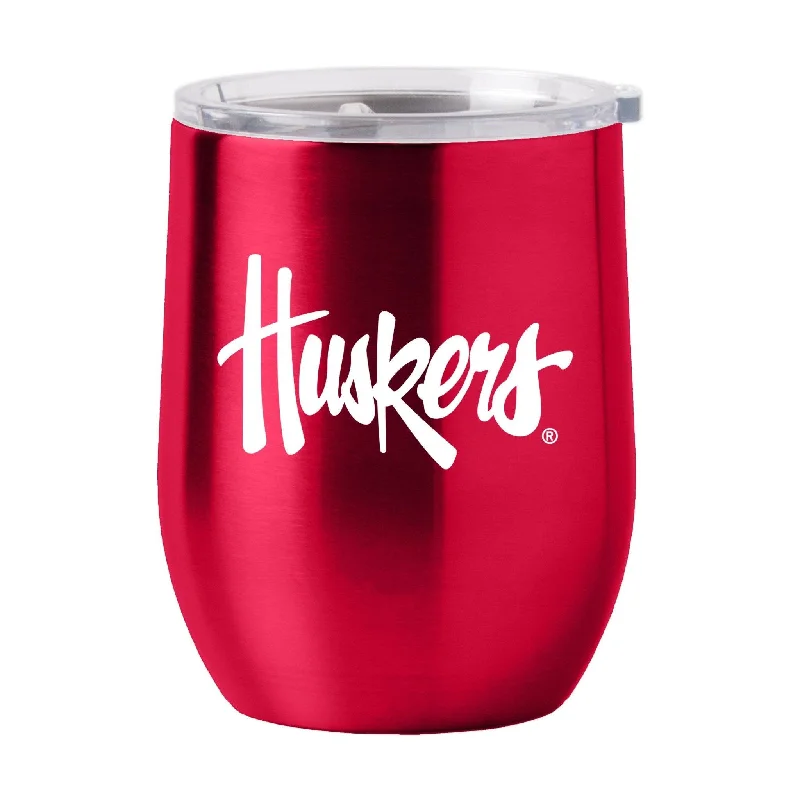 Nebraska 16oz Gameday Stainless Curved Beverage