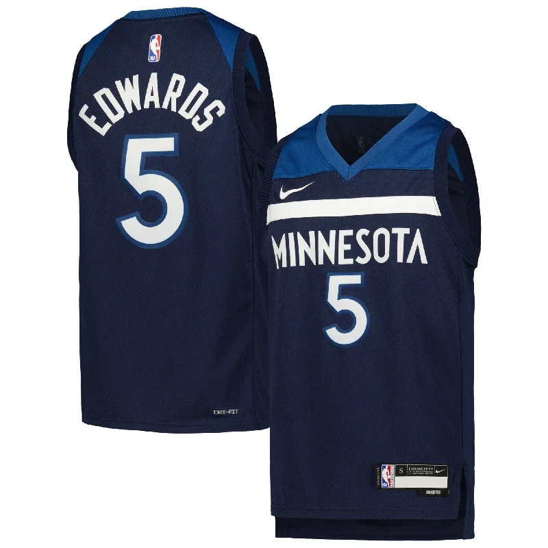 Anthony Edwards Minnesota Timberwolves Youth Swingman Basketball Jersey - Icon Edition - Navy