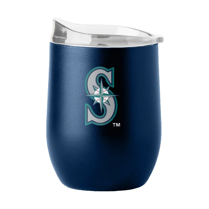 Seattle Mariners 16oz Flipside Powder Coat Curved Beverage