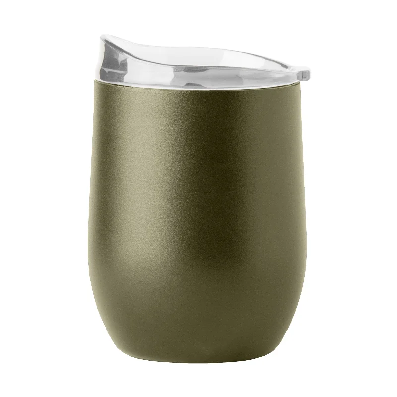 Plain 16oz Olive Powder Coat Curved Beverage