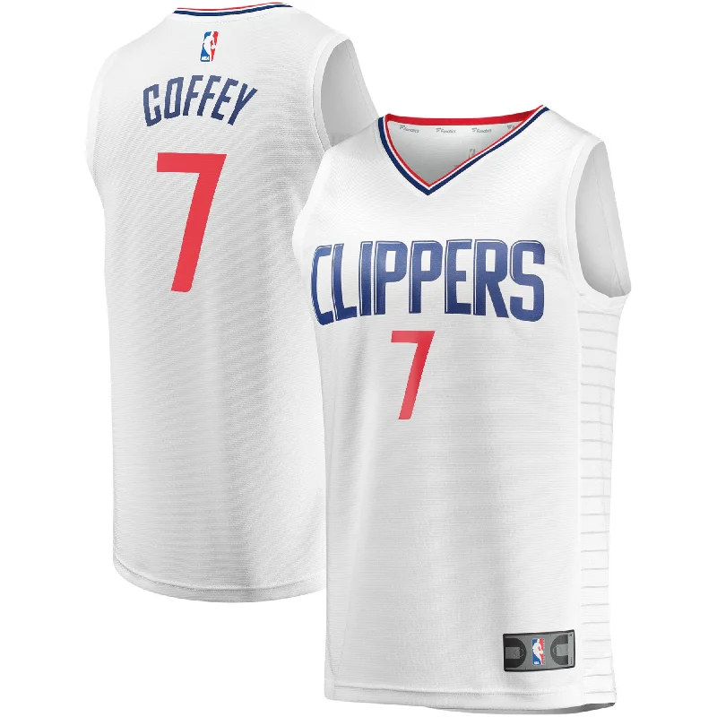 Amir Coffey La Clippers Branded Youth Fast Break Player Basketball Jersey - Association Edition - White