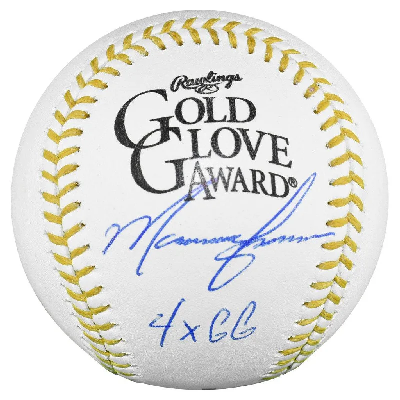 Marquis Grissom Signed 4x GG Inscription Rawlings Official MLB Gold Glove Baseball (JSA)