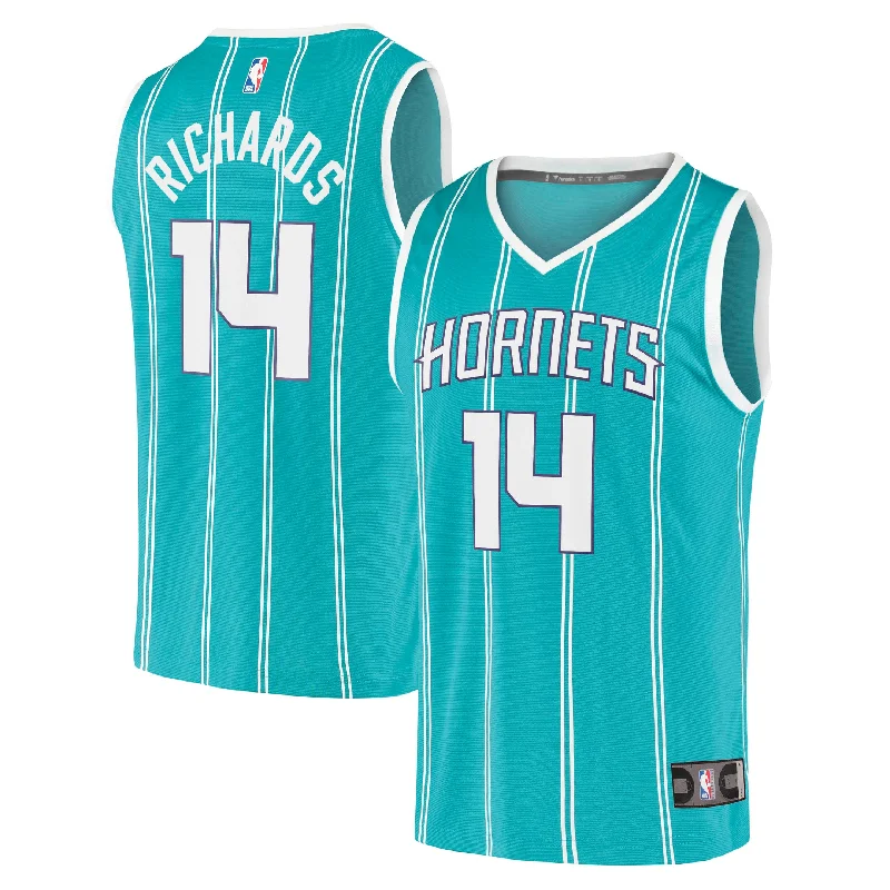 Nick Richards Charlotte Hornets Branded Youth 2020/21 Fast Break Basketball Jersey - Icon Edition - Teal