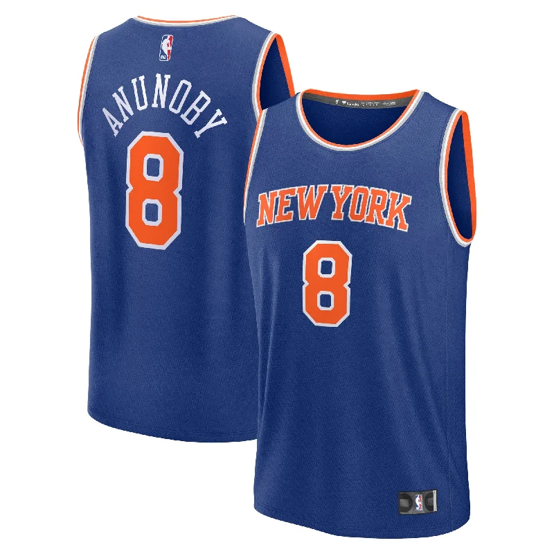 Og Anunoby New York Knicks Branded Youth Fast Break Player Basketball Jersey - Icon Edition - Royal