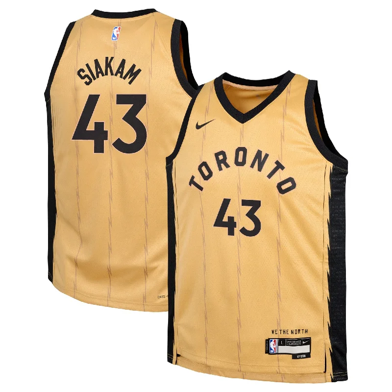 Pascal Siakam Toronto Raptors Youth Swingman Basketball Jersey - City Edition - Gold