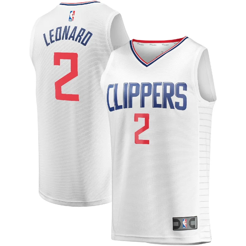 Kawhi Leonard La Clippers Branded Youth Fast Break Player Basketball Jersey - Association Edition - White