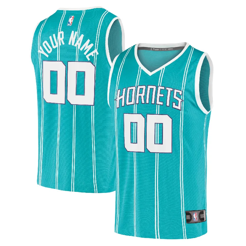 Charlotte Hornets Branded Youth 2020 Fast Break Custom Basketball Jersey - Icon Edition - Teal