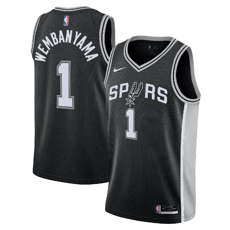 Victor Wembanyama San Antonio Spurs Youth Swingman Basketball Jersey - Icon Edition - Black