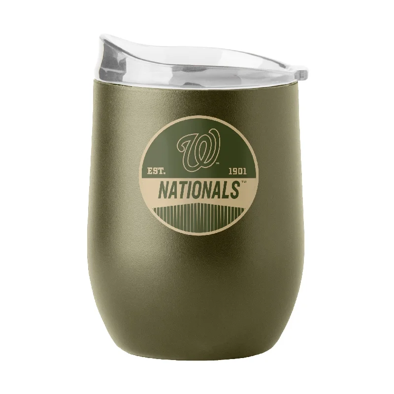 Washington Nationals 16oz Badge Powder Coat Curved Beverage