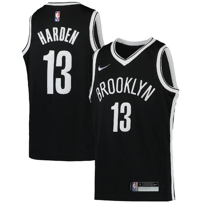 James Harden Brooklyn Nets Youth 2021/22 Diamond Swingman Basketball Jersey - Icon Edition - Black