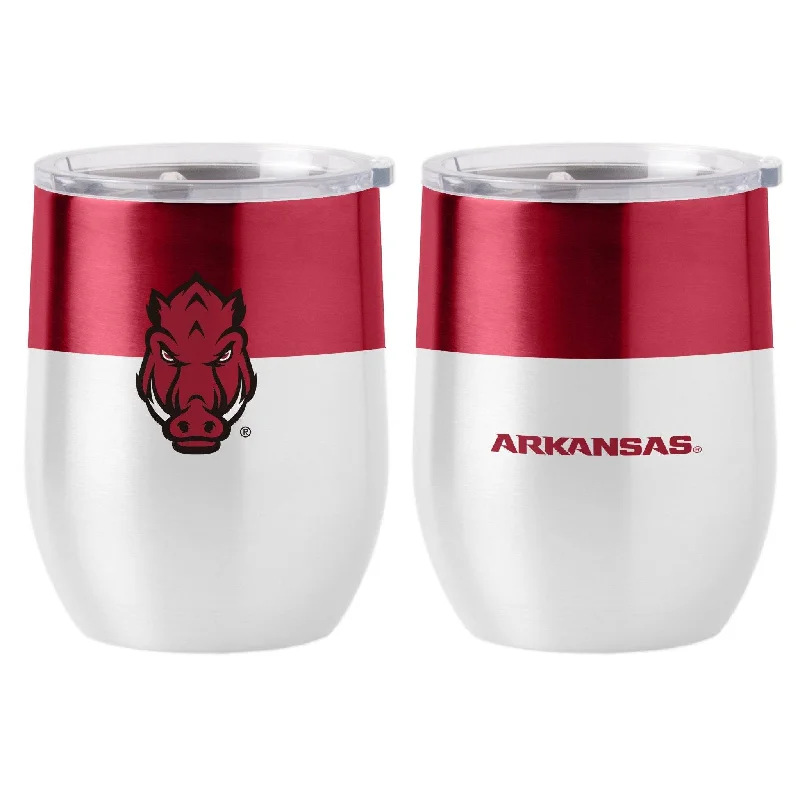 Arkansas 16oz Colorblock Stainless Curved Beverage