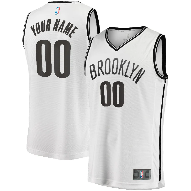 Brooklyn Nets Branded Youth Fast Break Custom Basketball Jersey - Association Edition - White