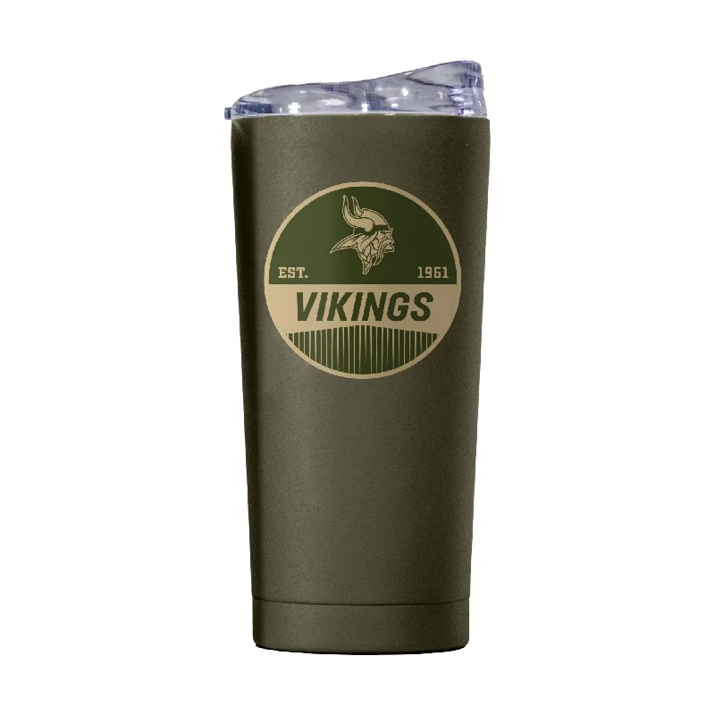 Minnesota Vikings 20oz Badge Powder Coat Tumbler