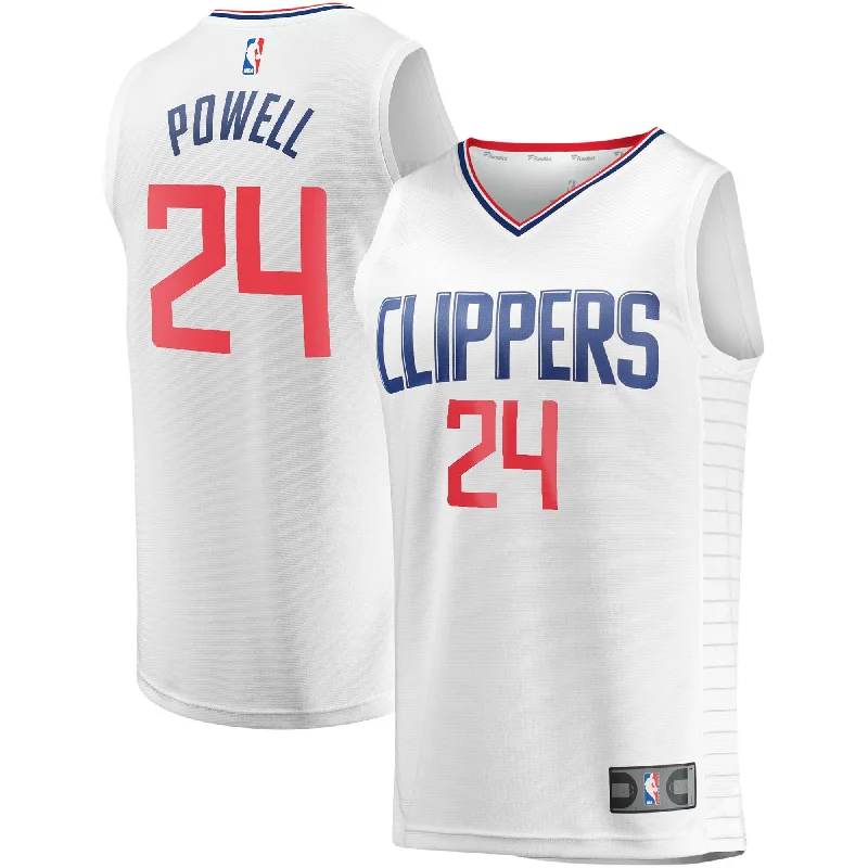 Norman Powell La Clippers Branded Youth Fast Break Player Basketball Jersey - Association Edition - White