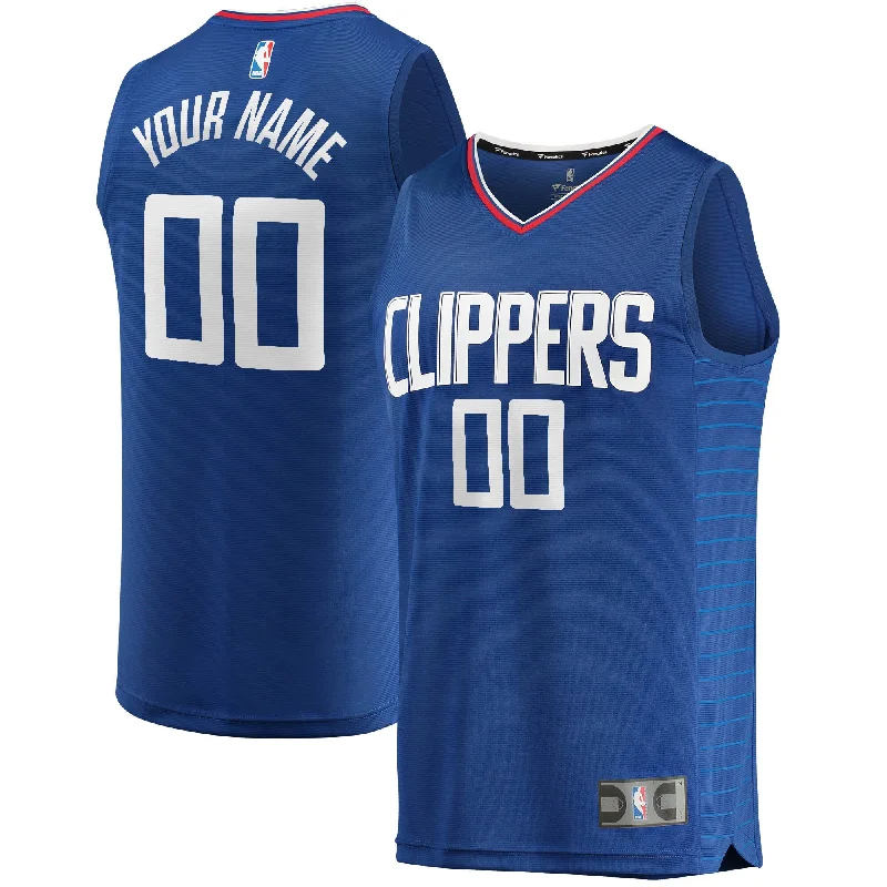 La Clippers Branded Youth Fast Break Custom Basketball Jersey Royal - Icon Edition