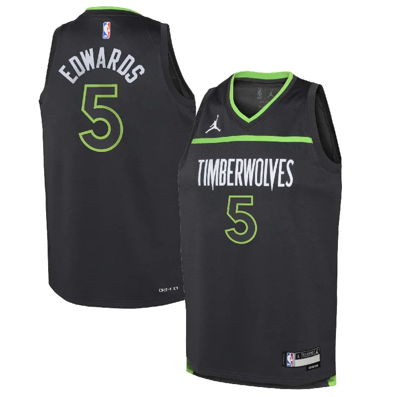 Anthony Edwards Minnesota Timberwolves Jordan Brand Youth Swingman Basketball Jersey - Statement Edition - Black