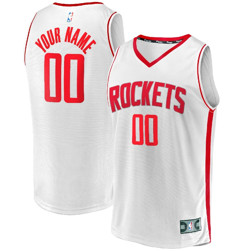 Houston Rockets Branded Youth Fast Break Custom Basketball Jersey - Association Edition - White