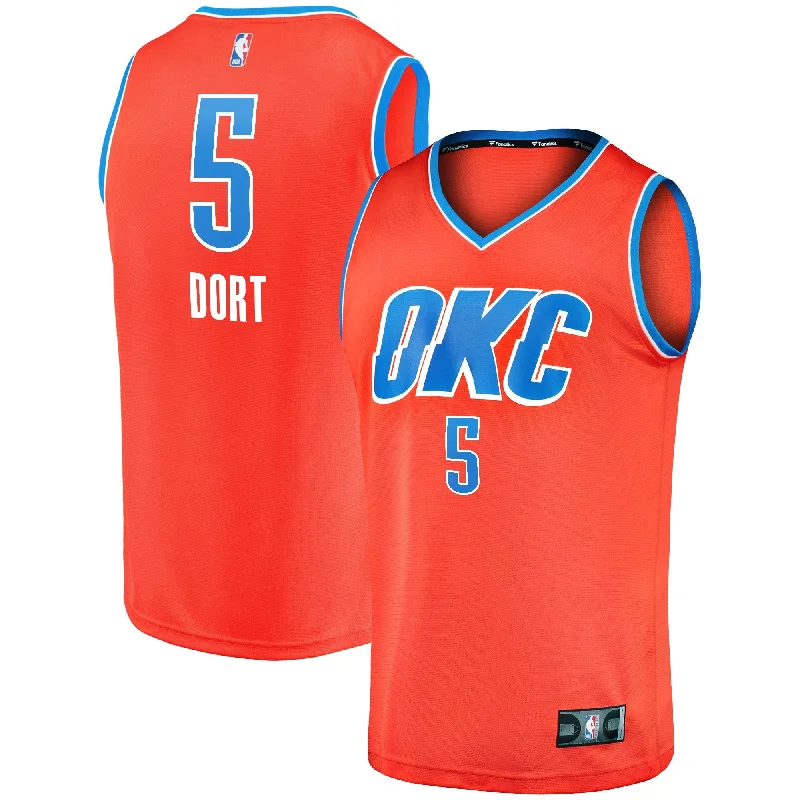 Luguentz Dort Oklahoma City Thunder Branded Youth Fast Break Player Basketball Jersey - Statement Edition - Orange