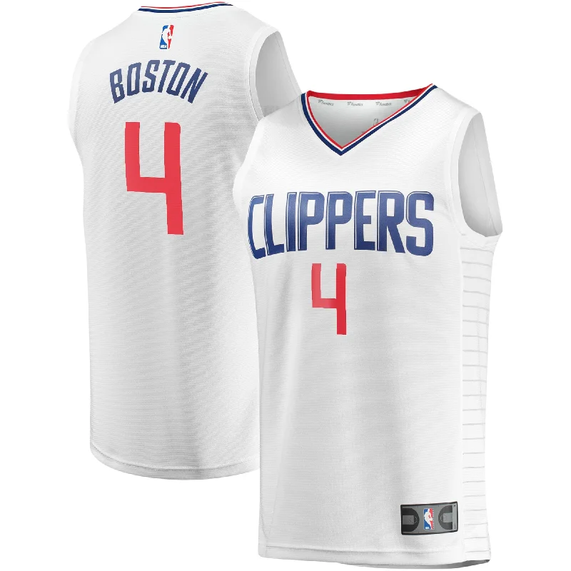 Brandon Boston La Clippers Branded Youth Fast Break Player Basketball Jersey - Association Edition - White