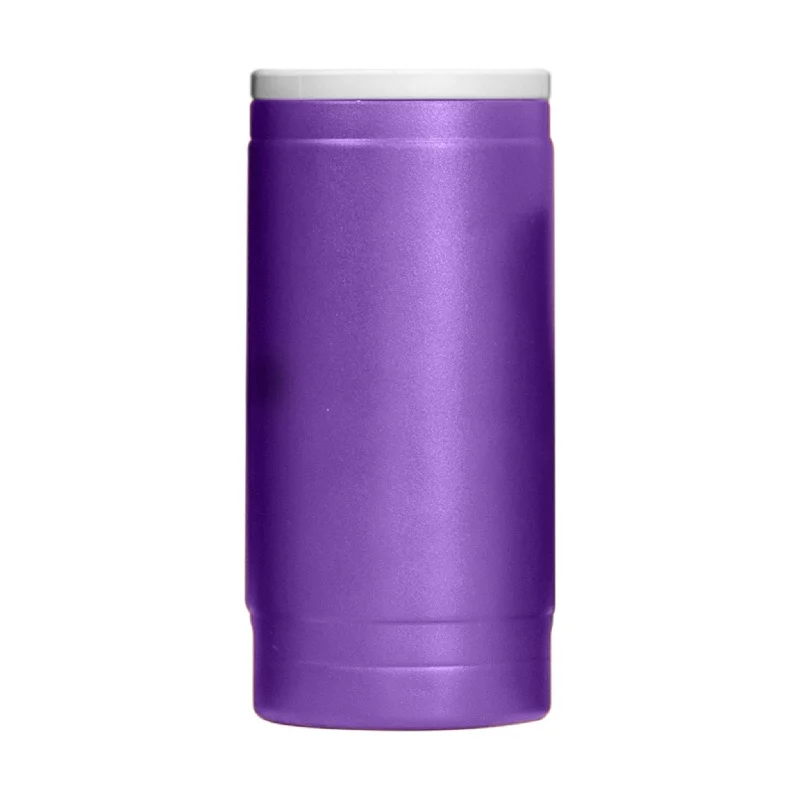 Plain Purple 12oz Powder Coat Slim Can Coolie