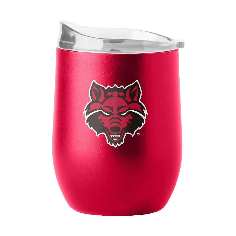 Arkansas State 16oz Flipside Powder Coat Curved Bev