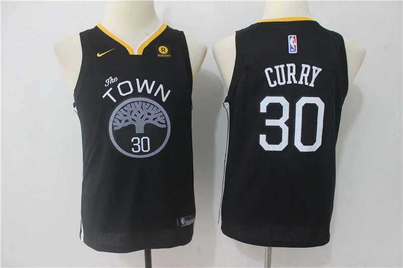 Warriors 30 Stephen Curry Black Youth Swingman Basketball Jersey