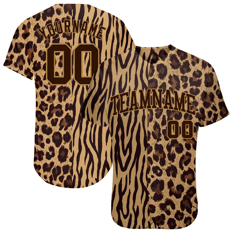 Custom 3D Pattern Design Leopard Skin Zebra Stripe Authentic Baseball Jersey